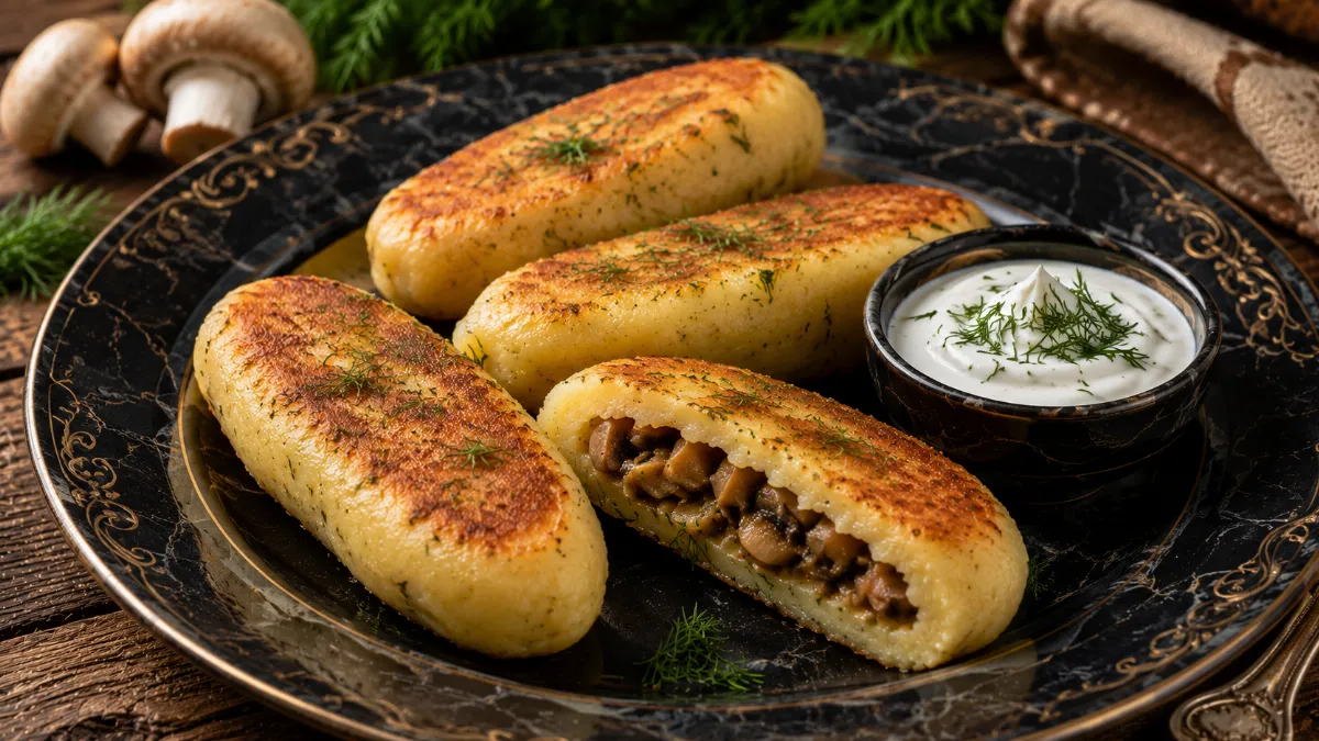 Не просто картошка, а картофельные зразы, да еще и с грибами! Вкуснее драников, проще в приготовлении, накормят всю семью
