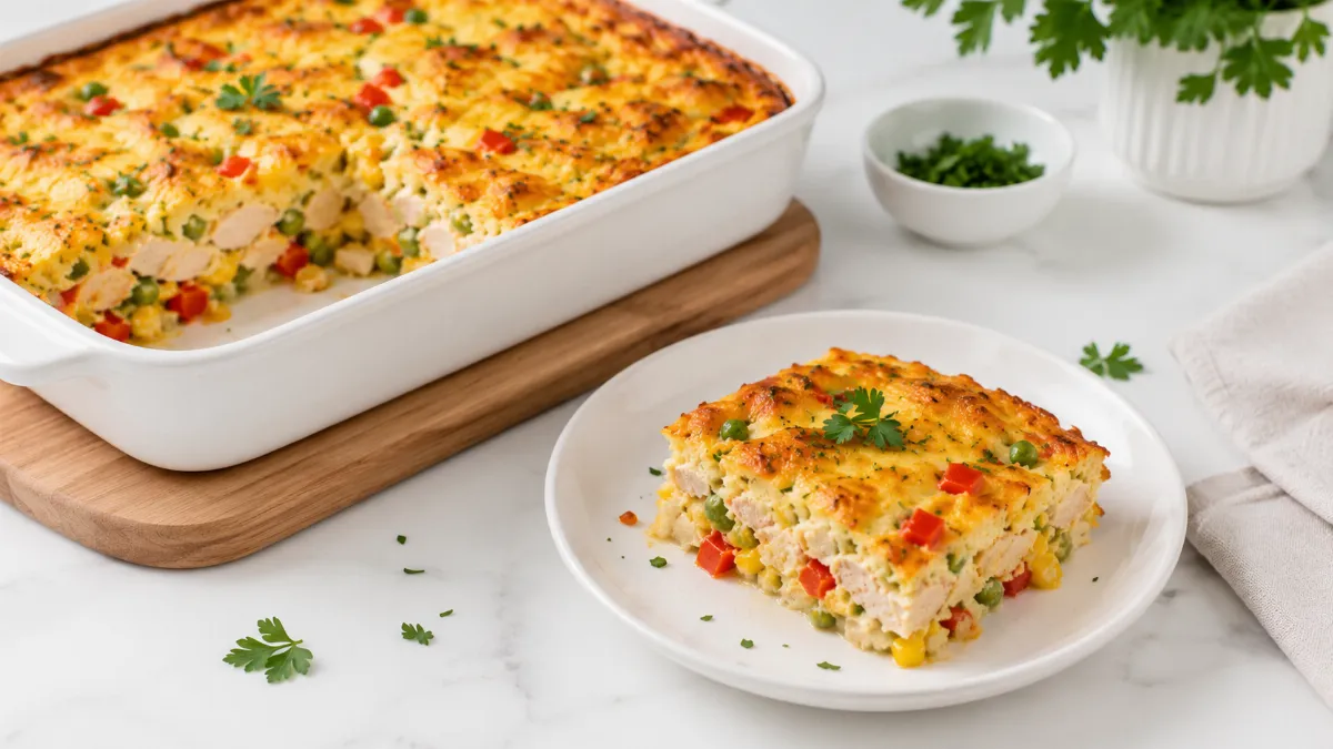 Сытный и вкусный ужин без хлопот: сочная, сливочная запеканка из мексиканской смеси и курицы за полчаса