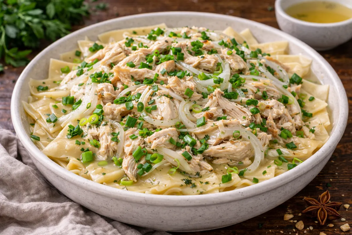 Бешбармак по‑новому: вместо баранины — курица. Так же вкусно, но легче и доступнее. Простой рецепт для семейного ужина