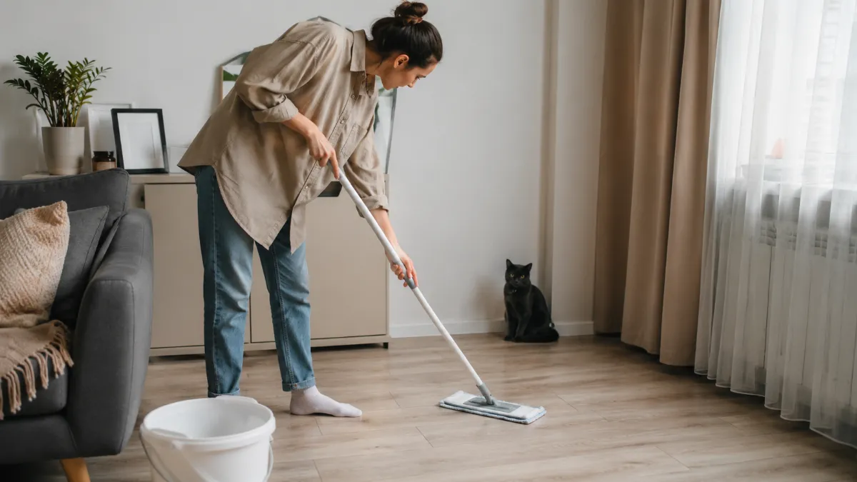 Мою полы без грязной воды и мокрых рук: приём, который ускоряет уборку без лишних движений