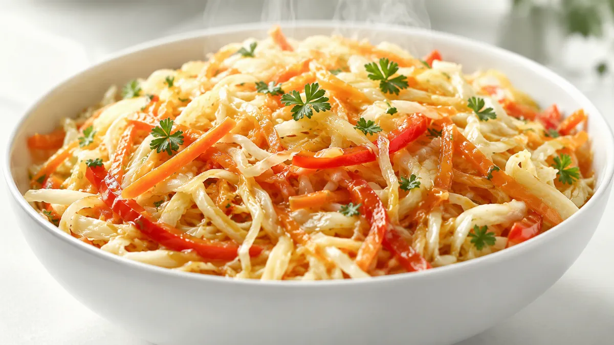 Заливаю капусту горячим маслом: готовлю ароматный салат вкуснее квашеной — и сразу едим