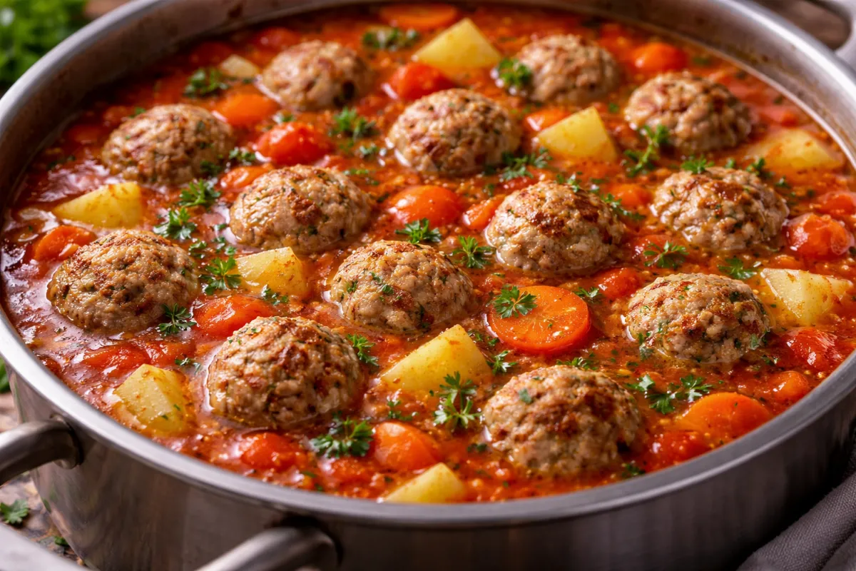 Мой кулинарный антистресс на обед - томатный суп с нежными фрикадельками. Вкусно до мурашек