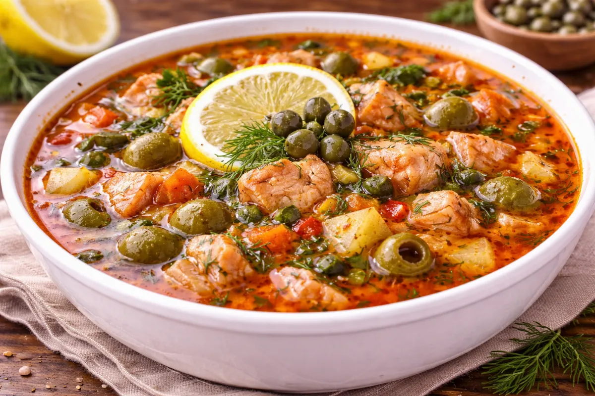 Пикантная рыбная солянка с лимонной ноткой и каперсами: простой рецепт блюда, которое станет хитом семейного ужина