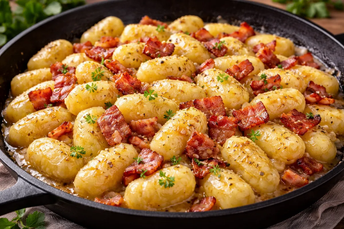 Готовим ньокки, как в итальянском кафе: вкусный домашний рецепт с хрустящим беконом на ужин
