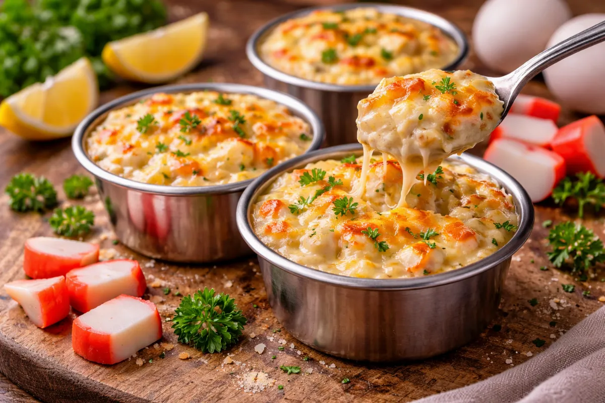 Крабовый жюльен с яйцами: суперзапеканка с кремовым вкусом, изысканна и проста в готовке. Порадуйте семью новым сытным блюдом 