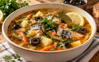 Вкус дорогого ресторана из обычной скумбрии: секрет наваристой солянки — идеальный обед для всей семьи за 40 минут
