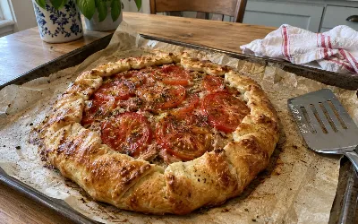 Быстрее пиццы, вкуснее хачапури: беру тунец, муку и помидор и быстро запекаю сочную галету на киновечер