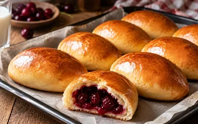 Вкус детства: рецепт тех самых пышных бабушкиных пирожков с сочной вишней