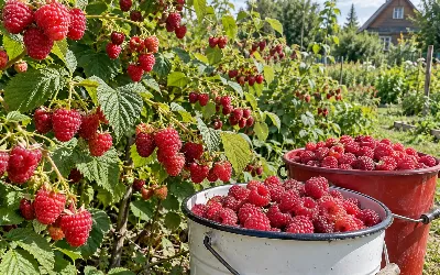 Малиновый конвейер на даче: 6 сортов с двойным плодоношением — собирайте ведрами