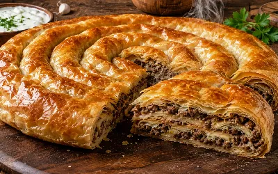 Бурек по-сербски с мясом: рецепт сытного согревающего блюда для большого семейного ужина