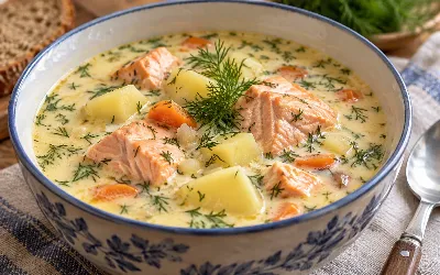 Беру самую дешевую горбушу и вместо нудных мясных супов готовлю сливочную уху по-фински: вкуснее ресторанной
