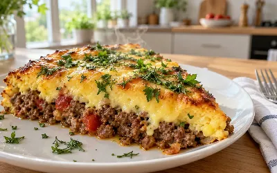 Когда обычная яичница кажется слишком легкой: рецепт плотного мясного омлета под сырной коркой