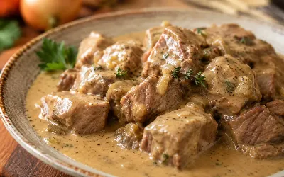 Вливаю стакан белого вина в сковороду и за пару минут меняю вкус мяса: рецепт нежнейшей телятины в молочно‑винном соусе