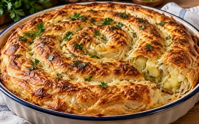 Проще и вкуснее, чем пирожки: ленивая "улитка" из лаваша с картошкой и сыром за 40 минут