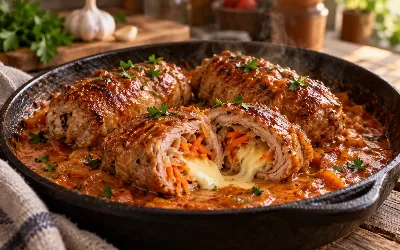 Мало кто так крутит свинину, а у меня отбоя нет: готовлю мясные рулетики в томатном соусе — по фирменному рецепту