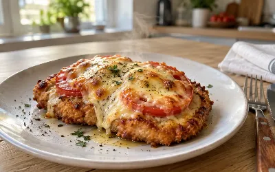 Замена тяжелому мясу по-французски: готовим сочные отбивные с томатами и сыром без майонеза