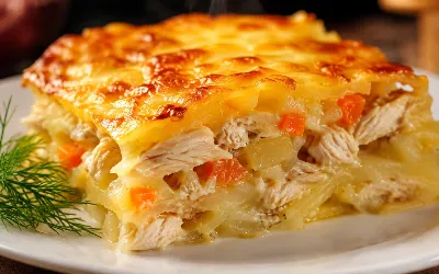 Королевский ужин за копейки: готовим картофельную запеканку с курицей — экономно и сытно