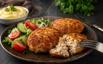 Неочевидный кулинарный лайфхак с салом, или как спасти от сухости домашние рубленые котлеты