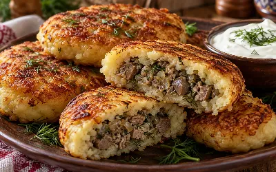 Пирожки опостылели, готовлю картопляники с печенью: вкусно, сытно, нежно, а тесто — просто картошка