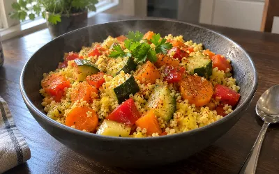 Вкуснее обычных крупяных похлебок: засыпаю кускус к сочным кабачкам и не перемешиваю — легкое марокканское блюдо