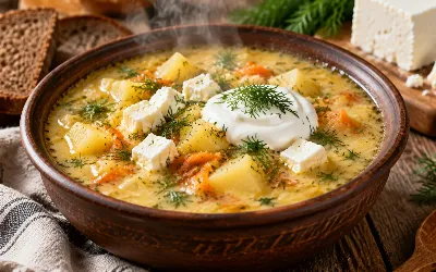 Соленый сыр на бутерброды не перевожу: кидаю сырные кубики прямо в кастрюлю с картошкой — получается суп со сливочным вкусом