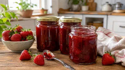 Клубничное варенье не будет скучным: 3 необычных рецепта — с шампанским, бананами и перцем