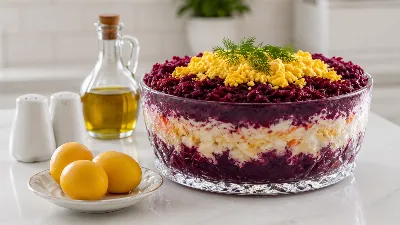 Свекольный салат «Царский» — 3 ингредиента, 10 минут, а вкуснее селедки под шубой и винегрета