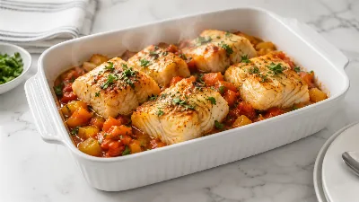 Минтай по-гречески — и он вкуснее семги: сочный, тает во рту, 20 минут — ужин превращается в праздник