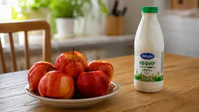 Заливаю яблоки кефиром — пышная вкуснятина на завтрак за 10 минут из простых продуктов