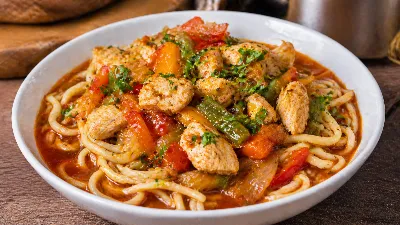 Вкусный лагман с курицей без походов в ресторан. Домашний вариант — так же вкусно, но дешевле для кошелька
