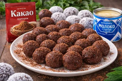 Смешиваю сгущенку с какао — получаю полкило вкуснейших конфет «Бригадейро»: мягкие, шоколадные, тягучие