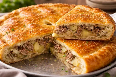Пирог с тушёнкой и картошкой — классика домашней кухни: сытно, недорого и готовится легко. Простейший рецепт тут