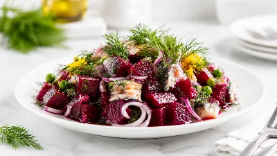 Советский хит 70-х возвращается: салат «Сирень» со свеклой — вкуснее и проще, чем селедка под шубой