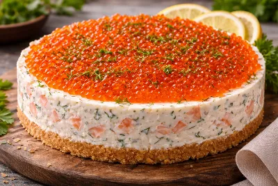 Чизкейк бывает не только сладкий. Рыбный вариант с икрой — это нежно, вкусно и по‑королевски роскошно