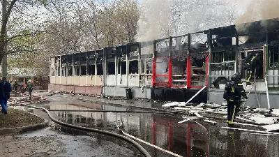 В центре Москвы сгорело кафе