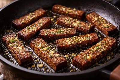 Нарезаю хлеб и обжариваю на сковороде с чесночком. Хрустим вкусными гренками всей семьей каждый день