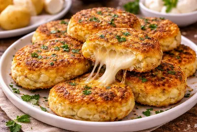 Картофельные сырники с моцареллой: неожиданный хит на вашей кухне. Хрустящие снаружи, нежные внутри — попробуйте новое прочтение классики