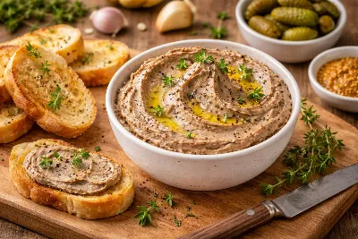 Приготовила печеночный паштет новым способом, без жарки и варки, да еще и с баклажанами —  потрясающе вкусно