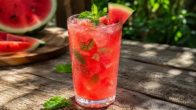 Настоящий вкус лета: делюсь рецептом легкого арбузного лимонада, готовится за 5 минут