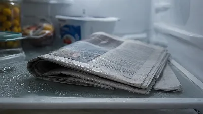 Кладу мокрую газету в холодильник на ночь — потрясающий эффект утром: старый советский трюк реально работает