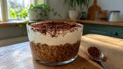 Проще не бывает и вкуснее тоже: рецепт ленивой овсянки „Тирамису“ в банке - отличный способ начать день с пользой
