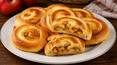 Не нужно ждать, пока подойдёт тесто: жареные плюшки с яблоками готовятся моментально, а вкус у них как у любимой бабушкиной выпечки