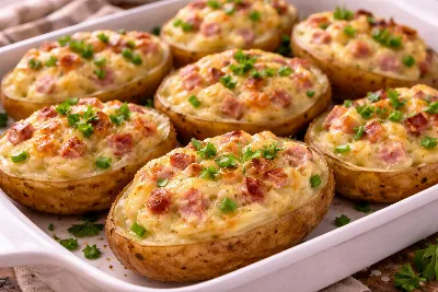 Хрустящие картофельные ракушки с ветчиной и сыром — восторг с первого укуса. Просто, вкусно, эффектно: рецепт для всей семьи