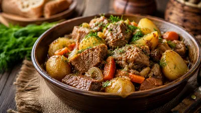 Нежное мясо и молодой картофель: такое жаркое получается настолько вкусным, что хочется готовить его снова и снова