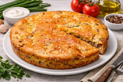 Беляши без хлопот и жарки. Заливное тесто и мясная начинка: "Ленивый беляш" — сытно, быстро, без раскатки