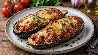 Баклажанные лодочки с мясной начинкой — восторг на тарелке. Рецепт сытного и эффектного блюда, которое украсит ваш стол