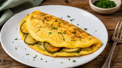 Завтрак как в парижском кафе: французский омлет с кабачками. Нежность, лёгкость и тонкий овощной аромат — попробуйте