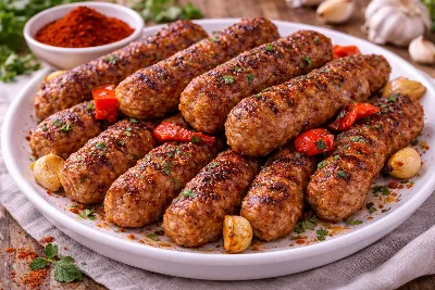 Быстрый ужин с характером: чевапчичи по‑балкански. Мясные колбаски с паприкой и чесноком — просто приготовить, сложно оторваться