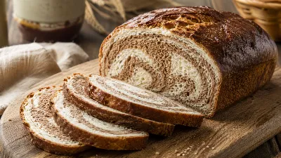 Мраморный пшенично‑ржаной хлеб: эффектный срез и богатый вкус — этот домашний хлеб выглядит как выпечка из пекарни, а готовится проще, чем кажется