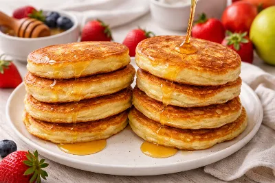 Самые пышные и быстрые яблочные оладьи без дрожжей и яиц: не оседают, нежно тают во рту
